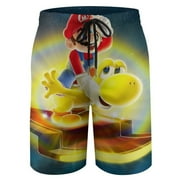 Boys Super Mario Swim Trunks Shorts Teen Swimming Shorts with Pocket Swimsuit Board Shorts Bathing Suit